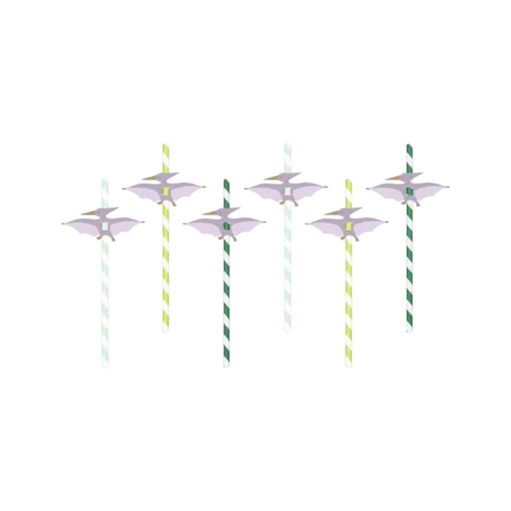 Strohhalm Dino 19.5cm, 6 Stück