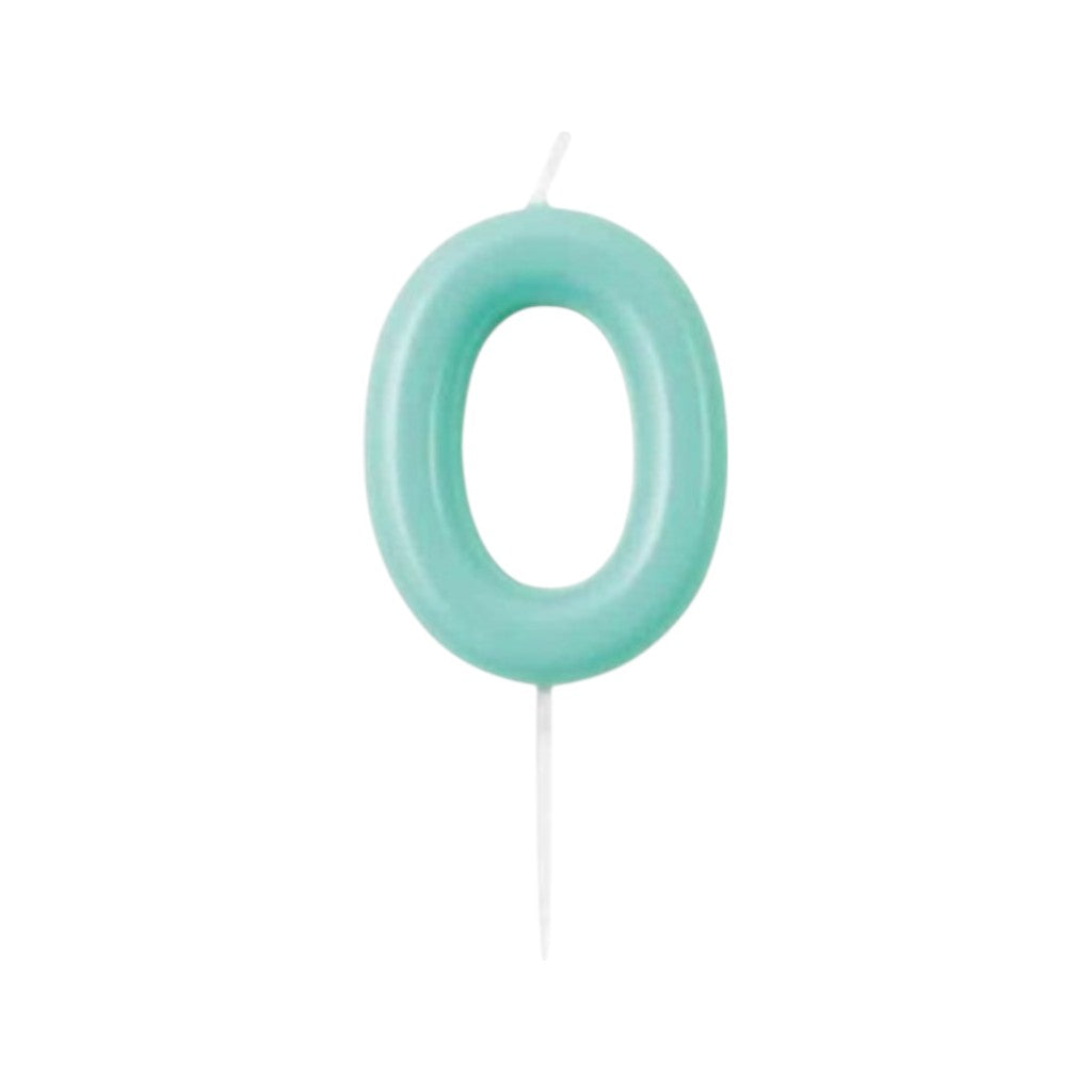 Kerze Zahlen Türkis, 10.5cm