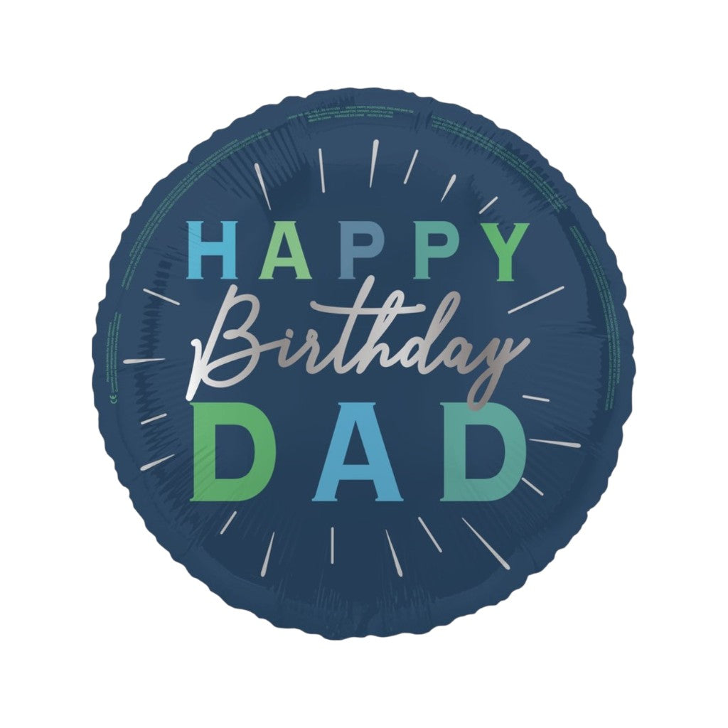 Happy Birthday Dad Folienballon, 45 cm