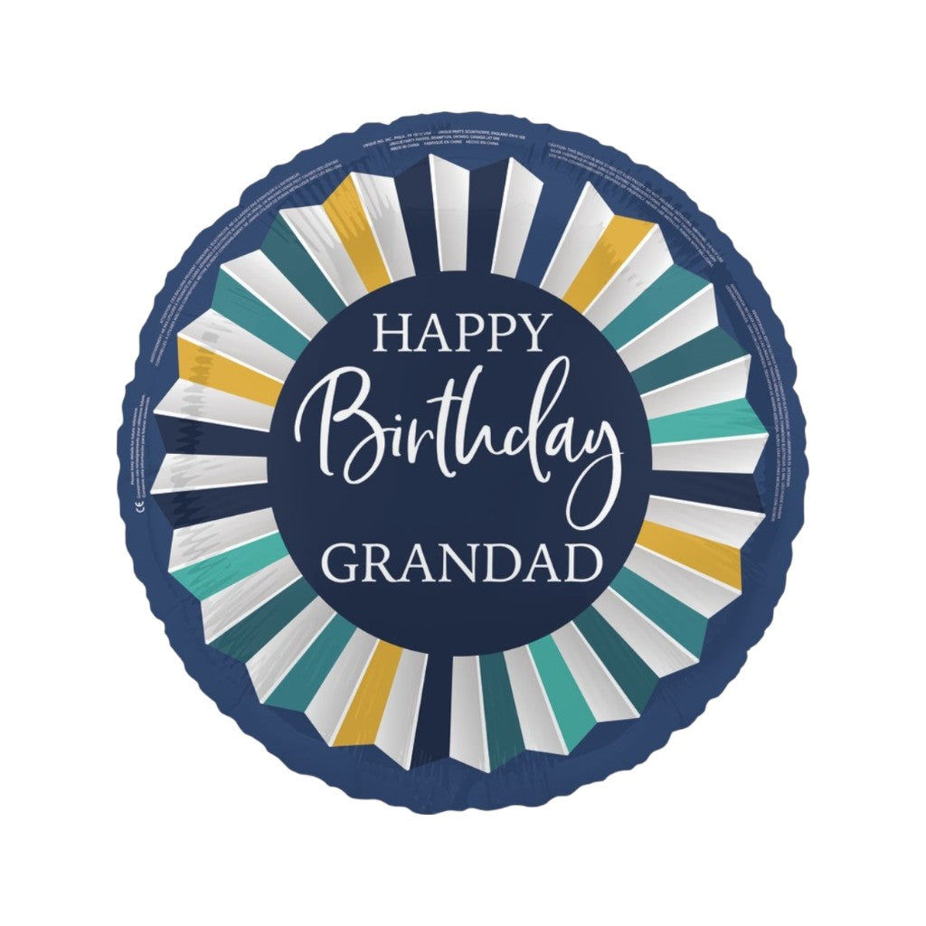 Happy Birthday Grandad Folienballon, 45 cm
