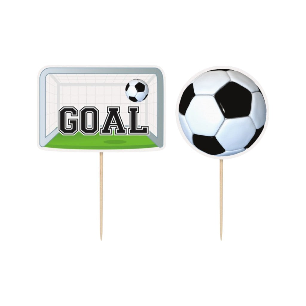 Fussball 3D Cake Topper, 6 Stück
