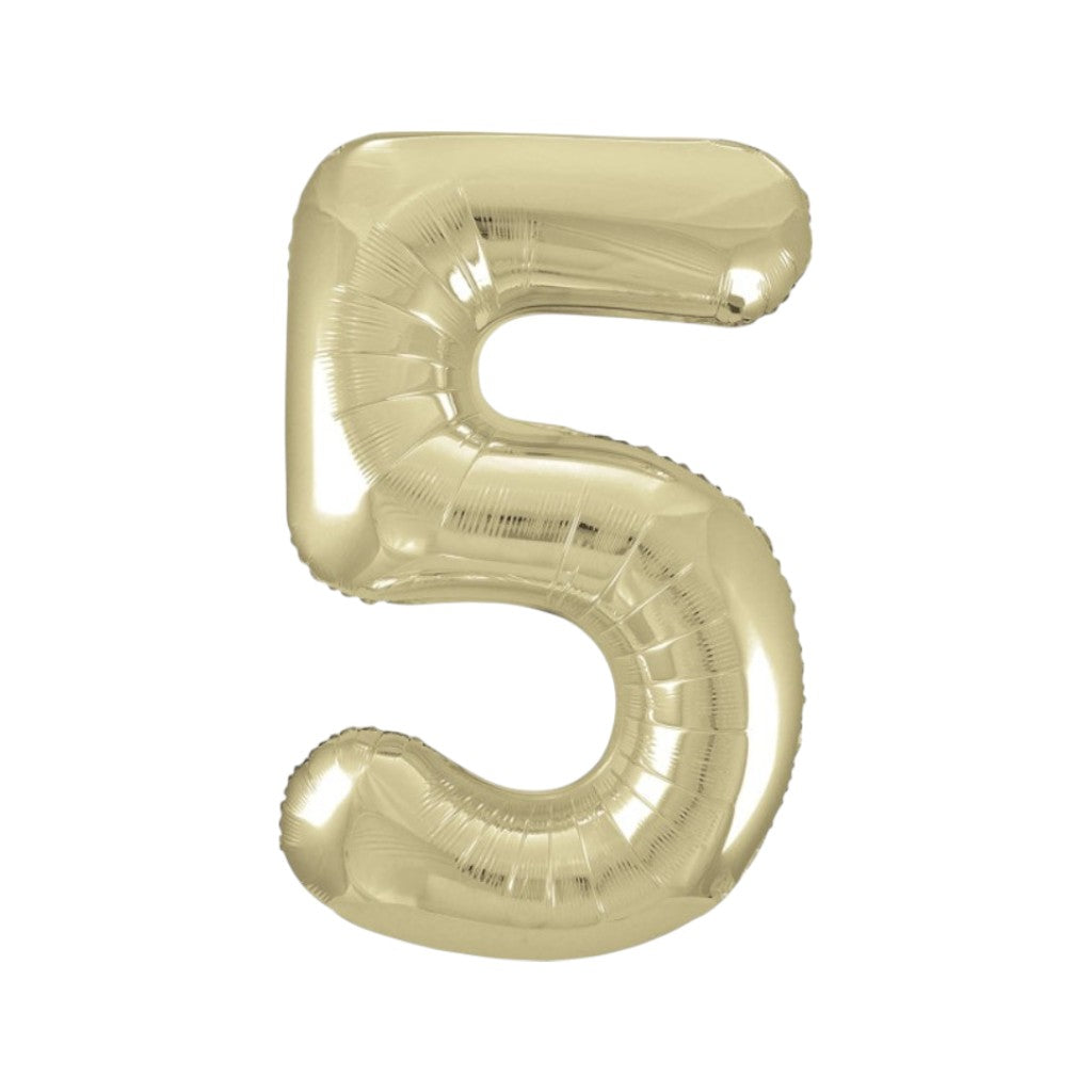 Ballon Zahlen Gold, 86 cm | 5