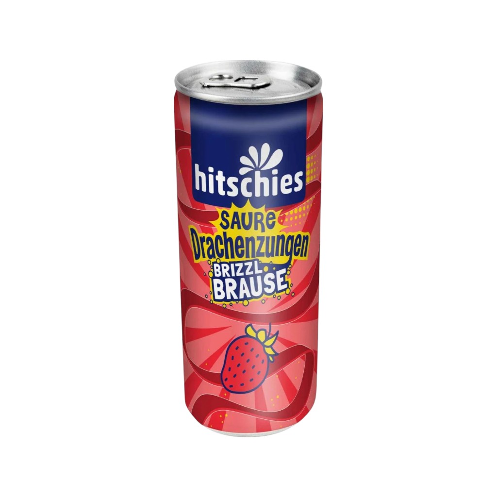 Hitschies Saure Drachenzungen Brizzl Brause Erdbeergeschmack, 250ml