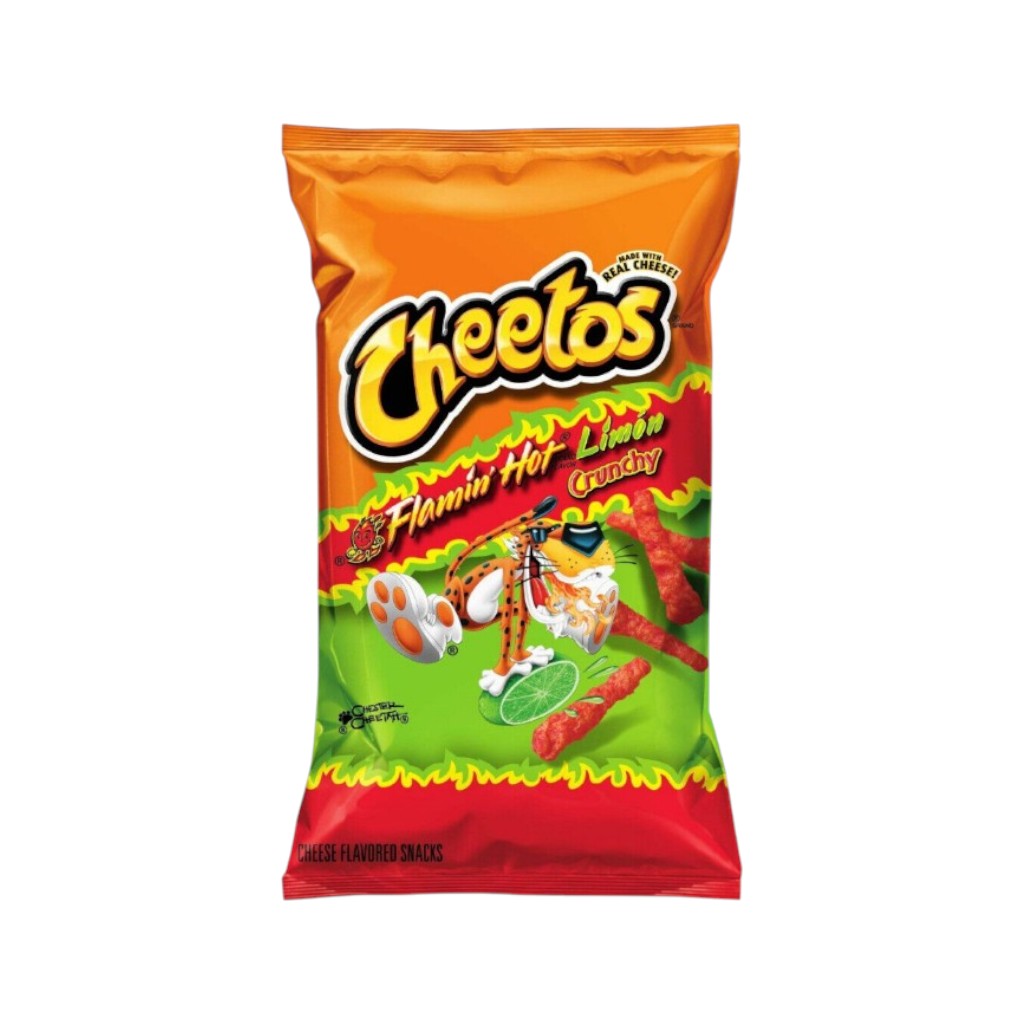 Cheetos Crunchy Flamin Hot Limon, 226g