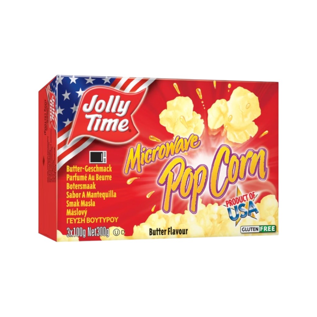 Jolly Time Mikrowellen Popcorn mit Butteraroma, 3x100g