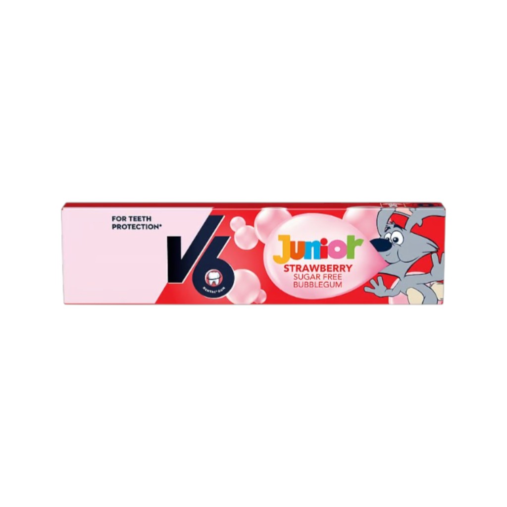 Junior Strawberry Sugar Free Bubblegum, 22g