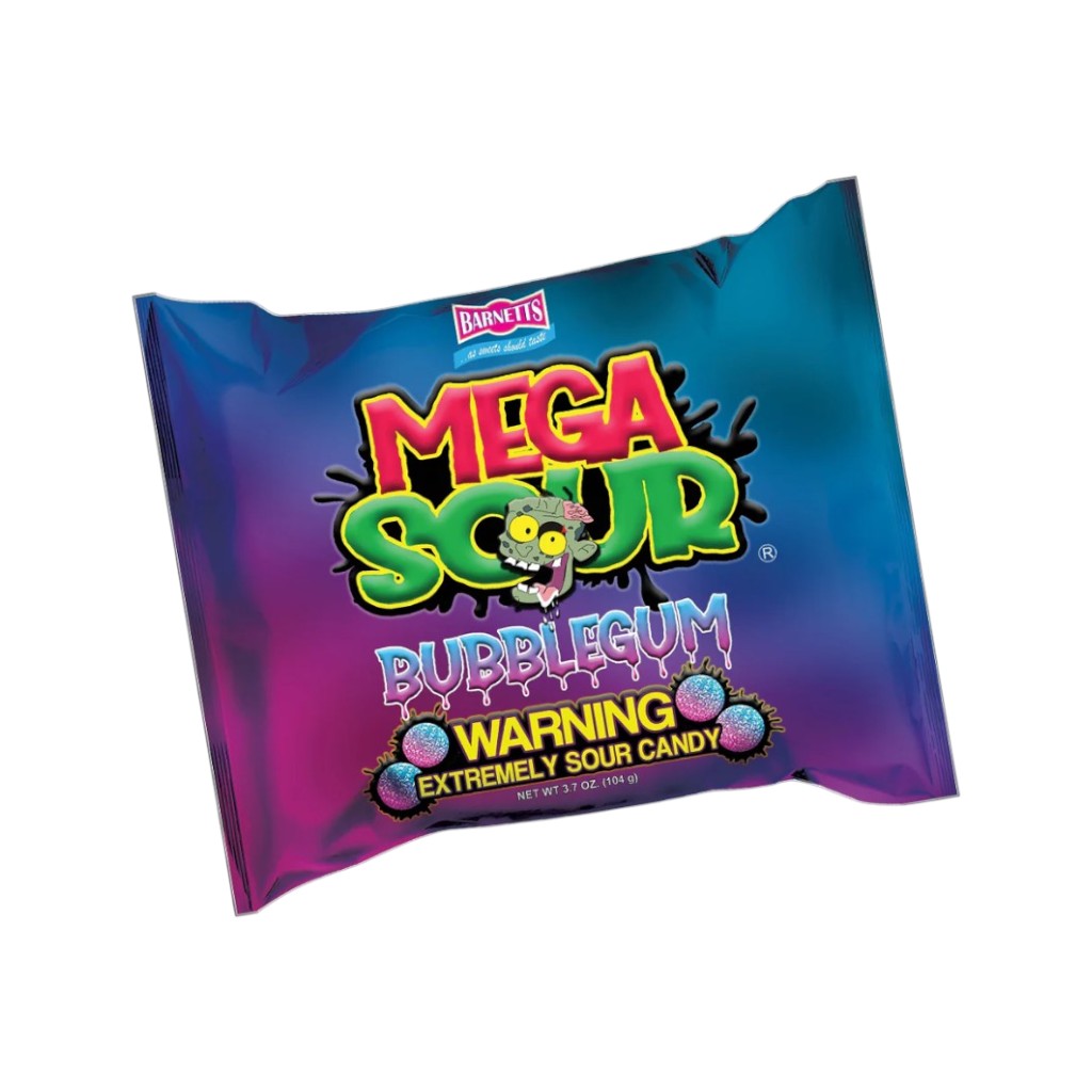 Barnetts Mega Sour Candy Bubblegum, 104g