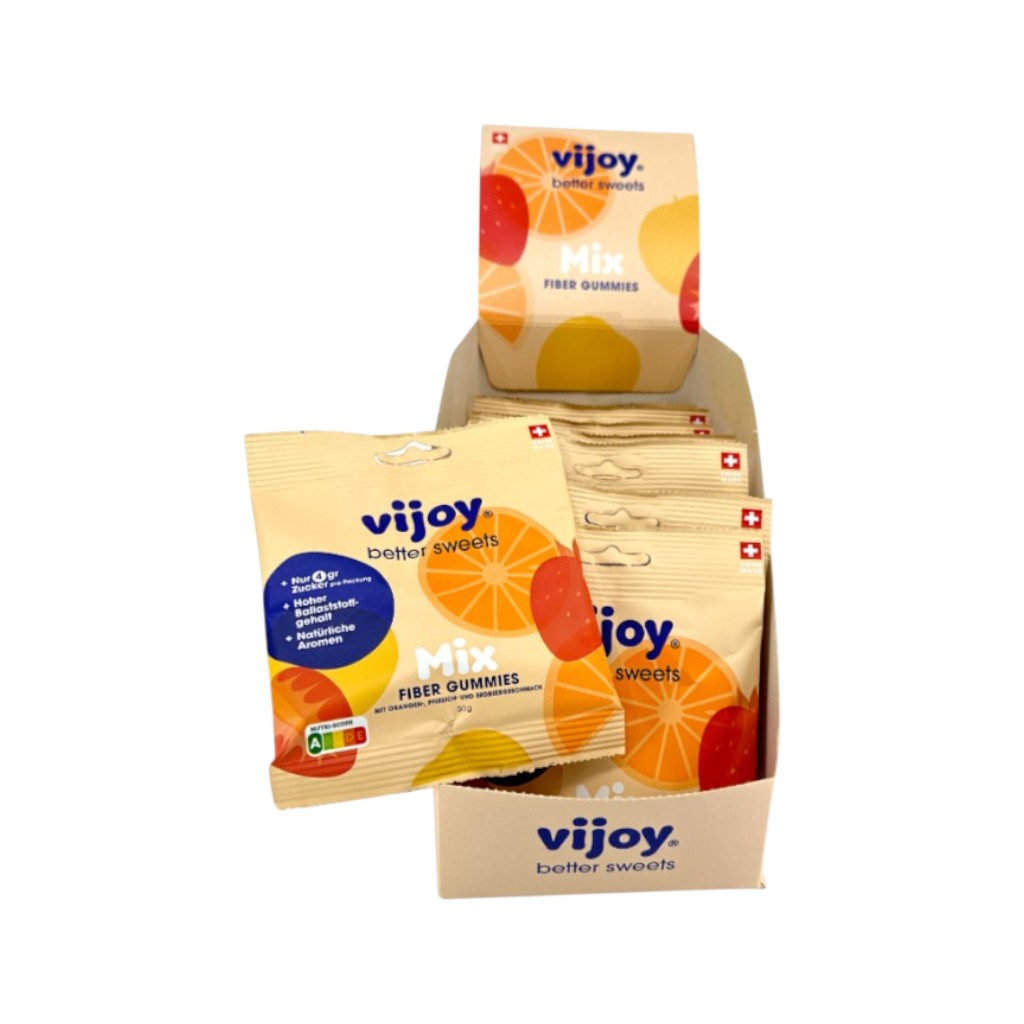 Vorteilsset 12-tlg vijoy Fiber Gummies Mix, 50g