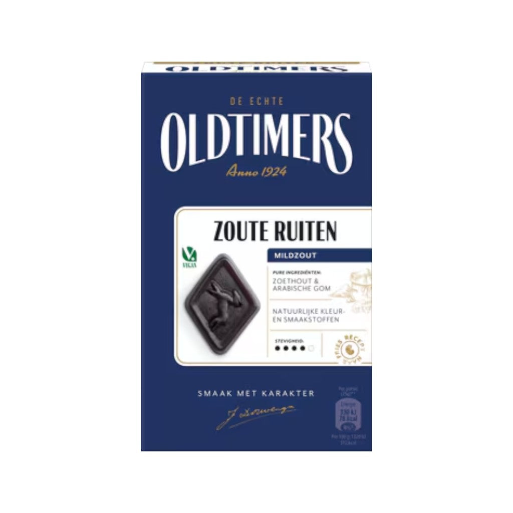 Oldtimers Zoute Ruiten Lakritz, 185g
