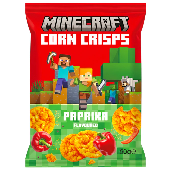 Minecraft Corn Crisps Paprika, 60g