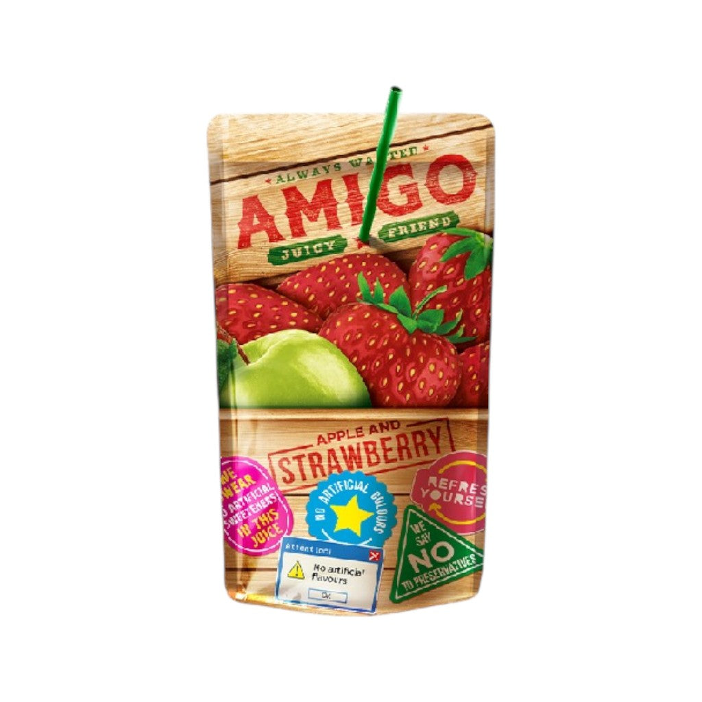 Amigo Fruit Drink Apple and Strawberry, 200ml