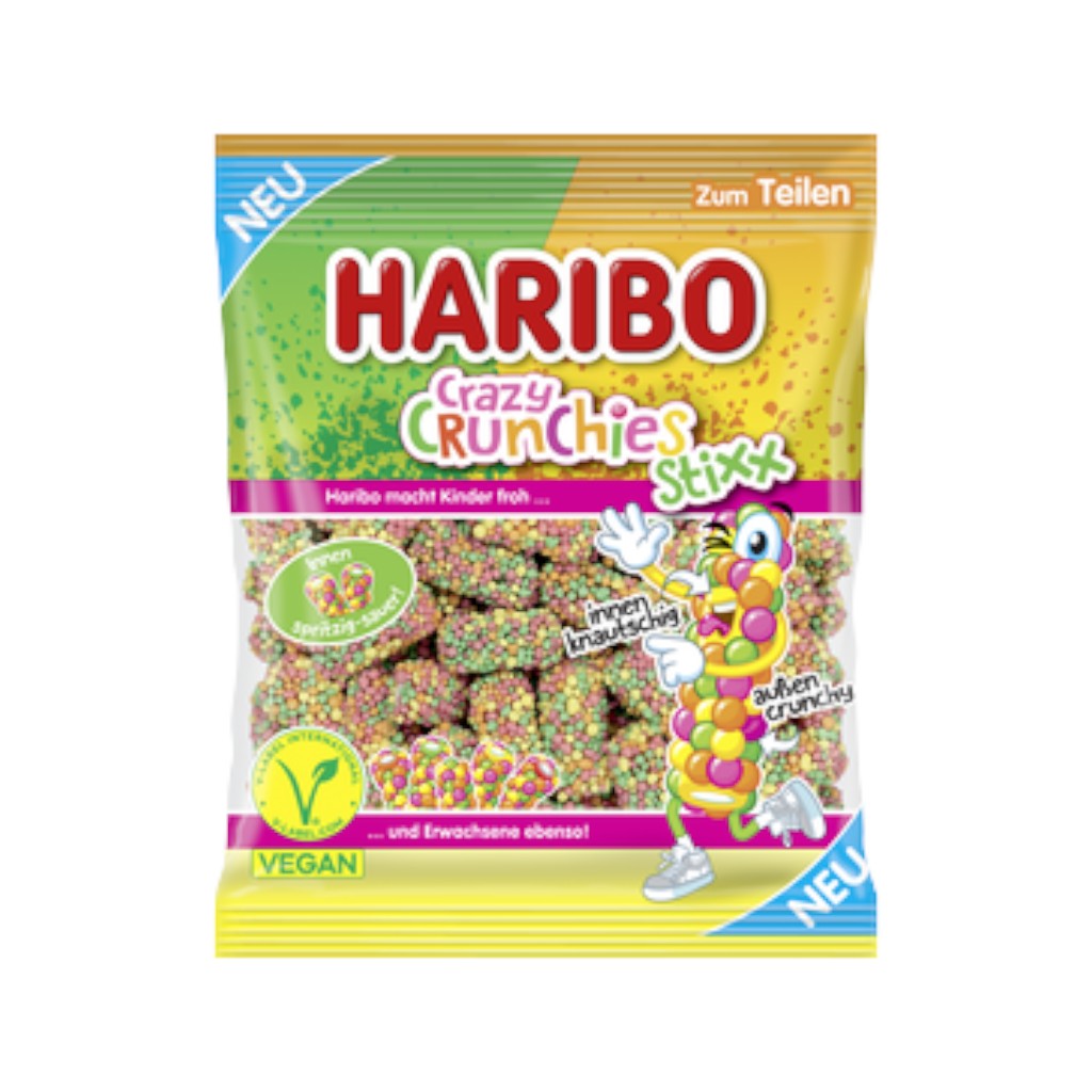 Haribo Crazy Crunchies Stixx, 160g