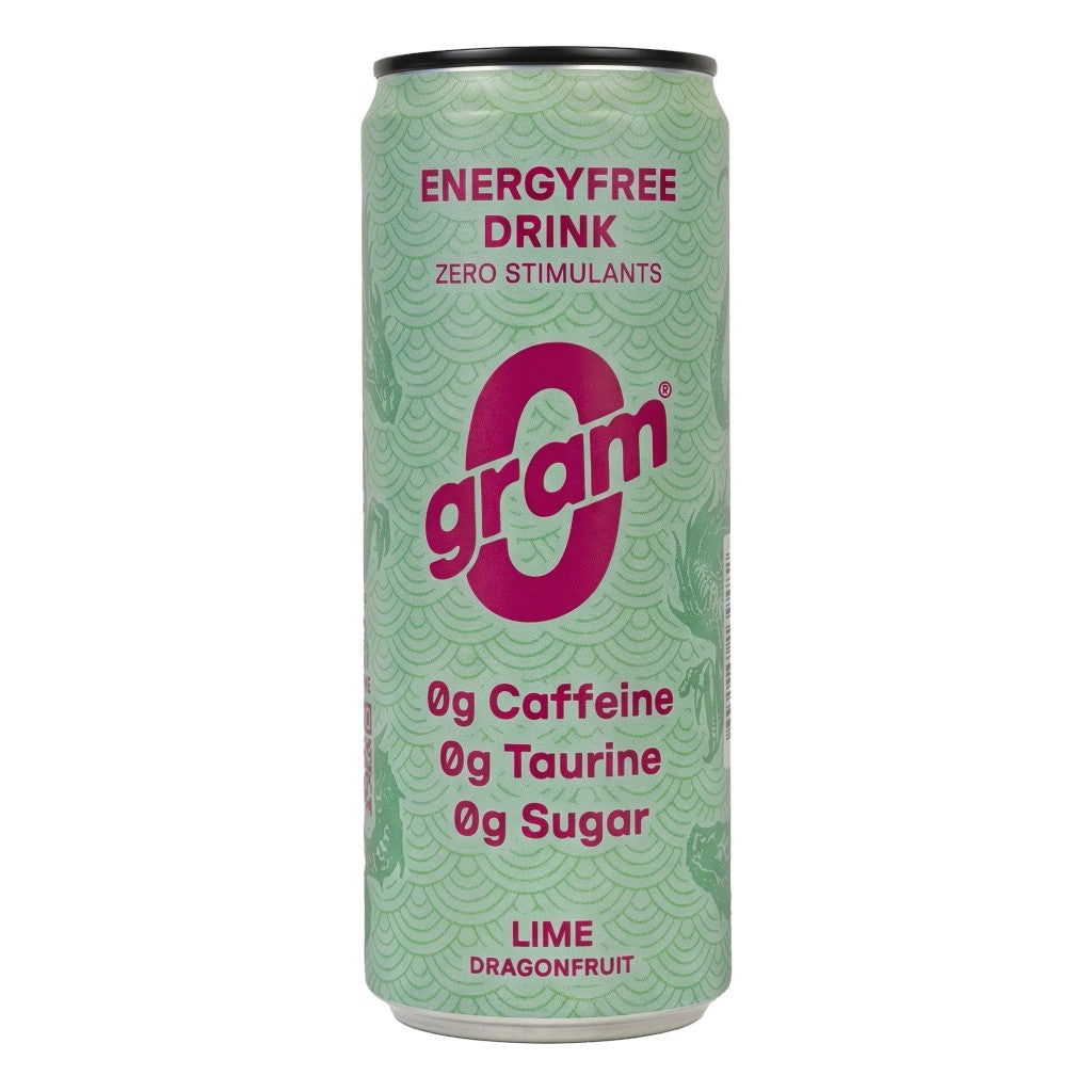 0gram Energyfree Drink Lime-Dragonfruit, 330 ml