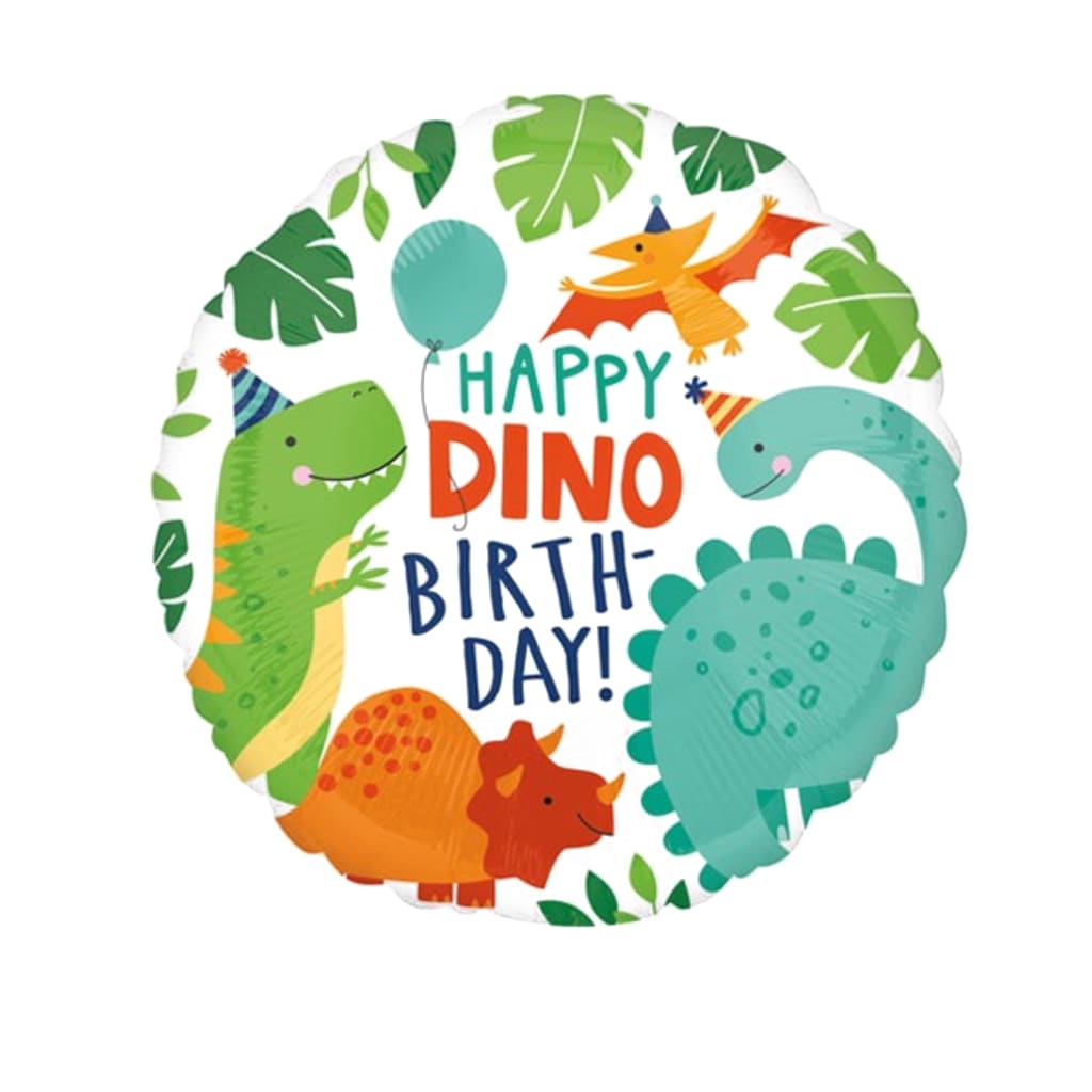 Dino Party Ballon Happy Birthday, 1 Stück