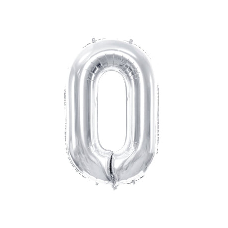 Ballon Zahlen "silber" 86 cm - 0