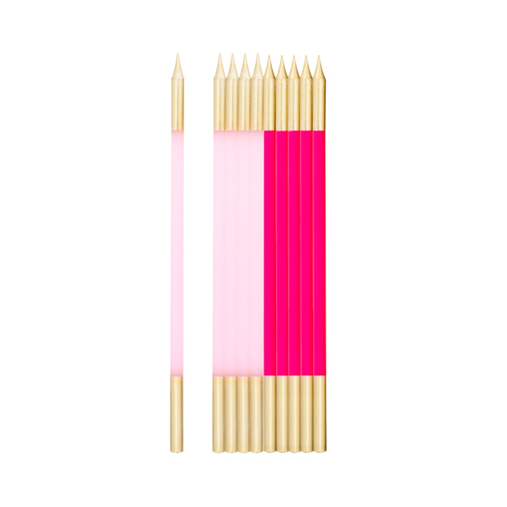 Kuchenkerzen fuchsia, 10 Stück