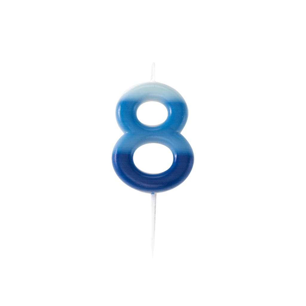 Farbverlauf Kerze blau, 10,5cm - 8