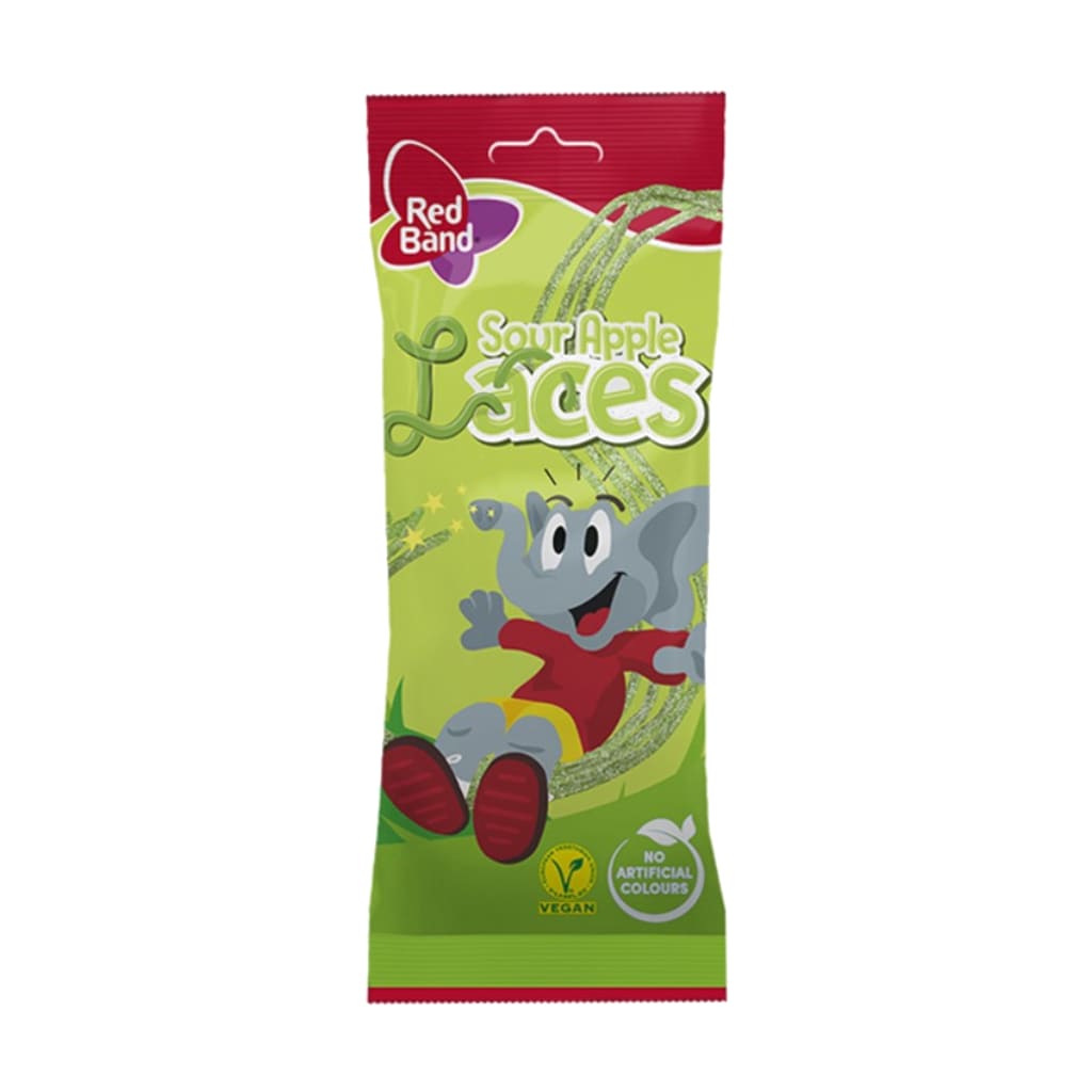 Red Band Sour Apple Laces, 100g