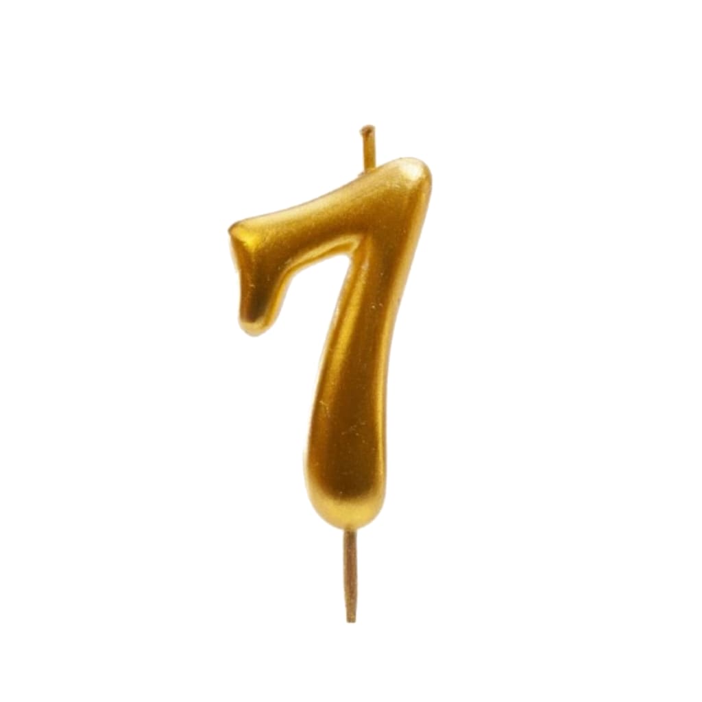 Kerze Zahlen Gold, 5,5cm