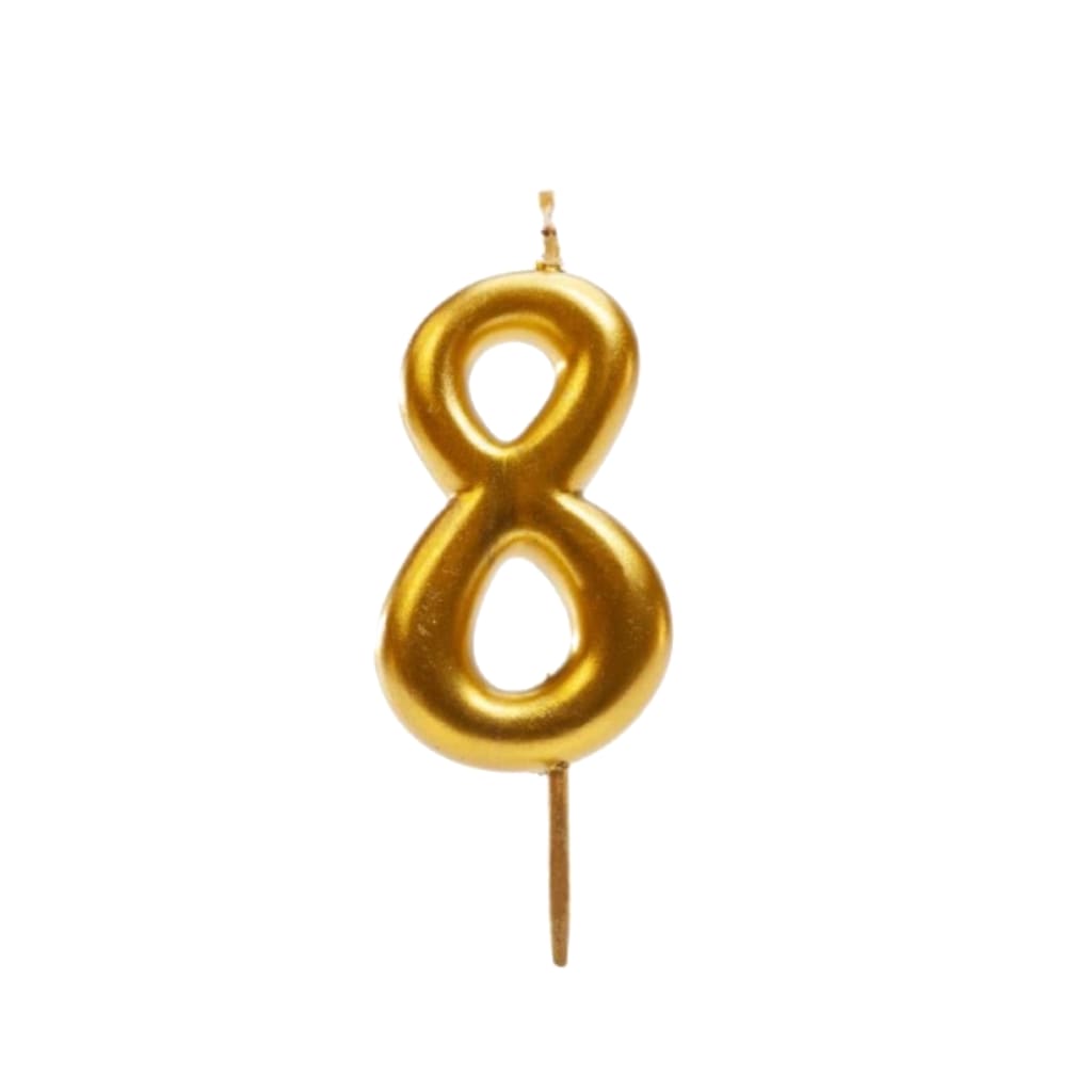 Kerze Zahlen Gold, 5,5cm