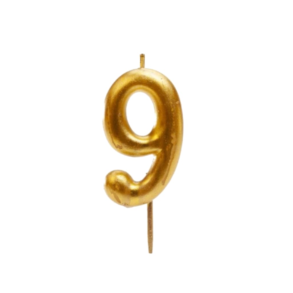 Kerze Zahlen Gold, 5,5cm
