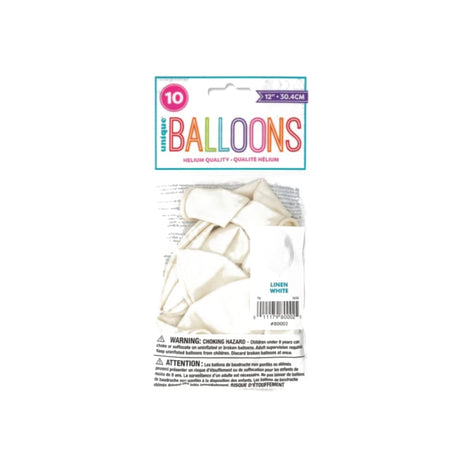 Ballon weiss 30cm, 8 Stück