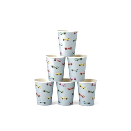 Einwegbecher Rennauto, 6 Stück