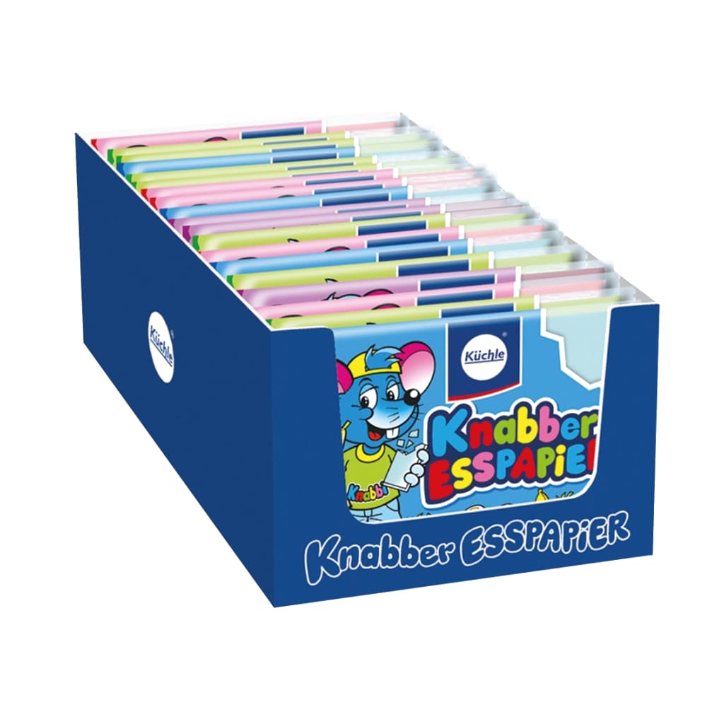 Knabber Esspapier, vier Farben, 25g