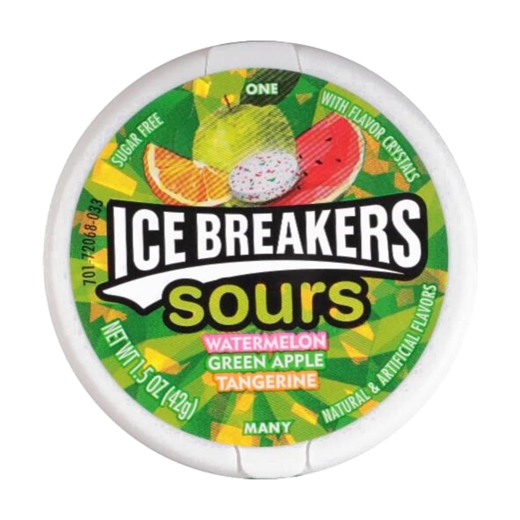 Ice Breakers Sour Wassermelone, Apfel, Mandarine, 42g