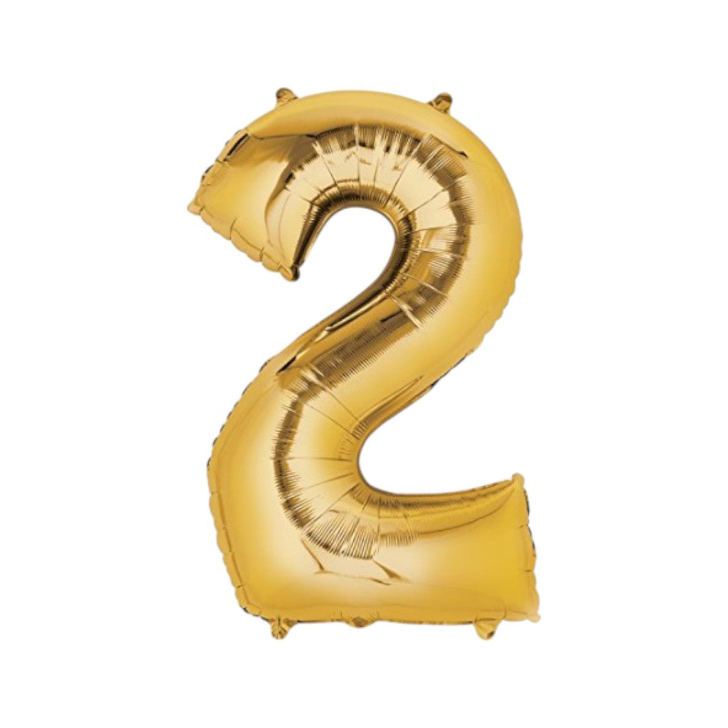 Folienballon Gold, diverse Zahlen, 33-36"/83-91cm