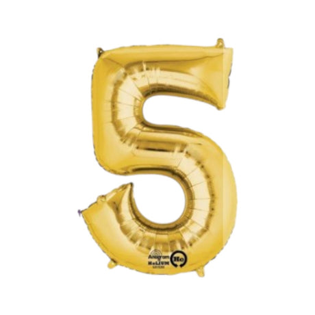 Folienballon Gold, diverse Zahlen, 33-36"/83-91cm