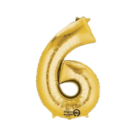 Folienballon Gold, diverse Zahlen, 33-36"/83-91cm