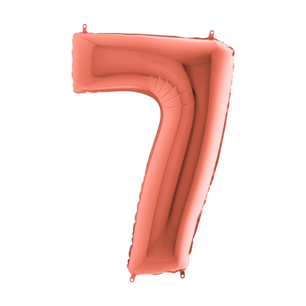 Folienballon Rose Gold, diverse Zahlen, 66 cm | 7