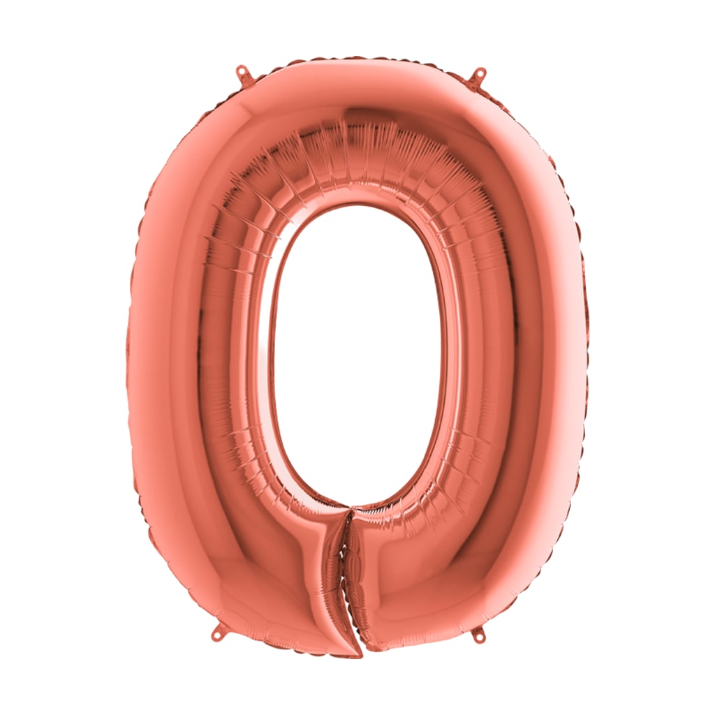 Folienballon Rose Gold, diverse Zahlen, 26"/66cm