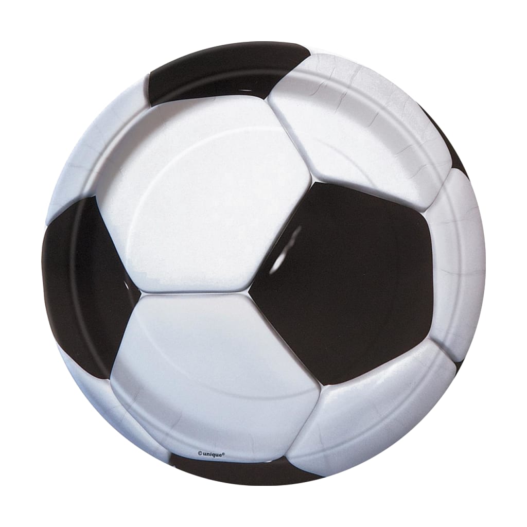 Einwegteller Fussball 18 cm, 8 Stück – LOLIPOP