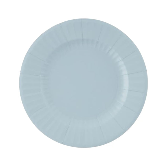 Einwegteller 27cm, 8 Stück - hellblau