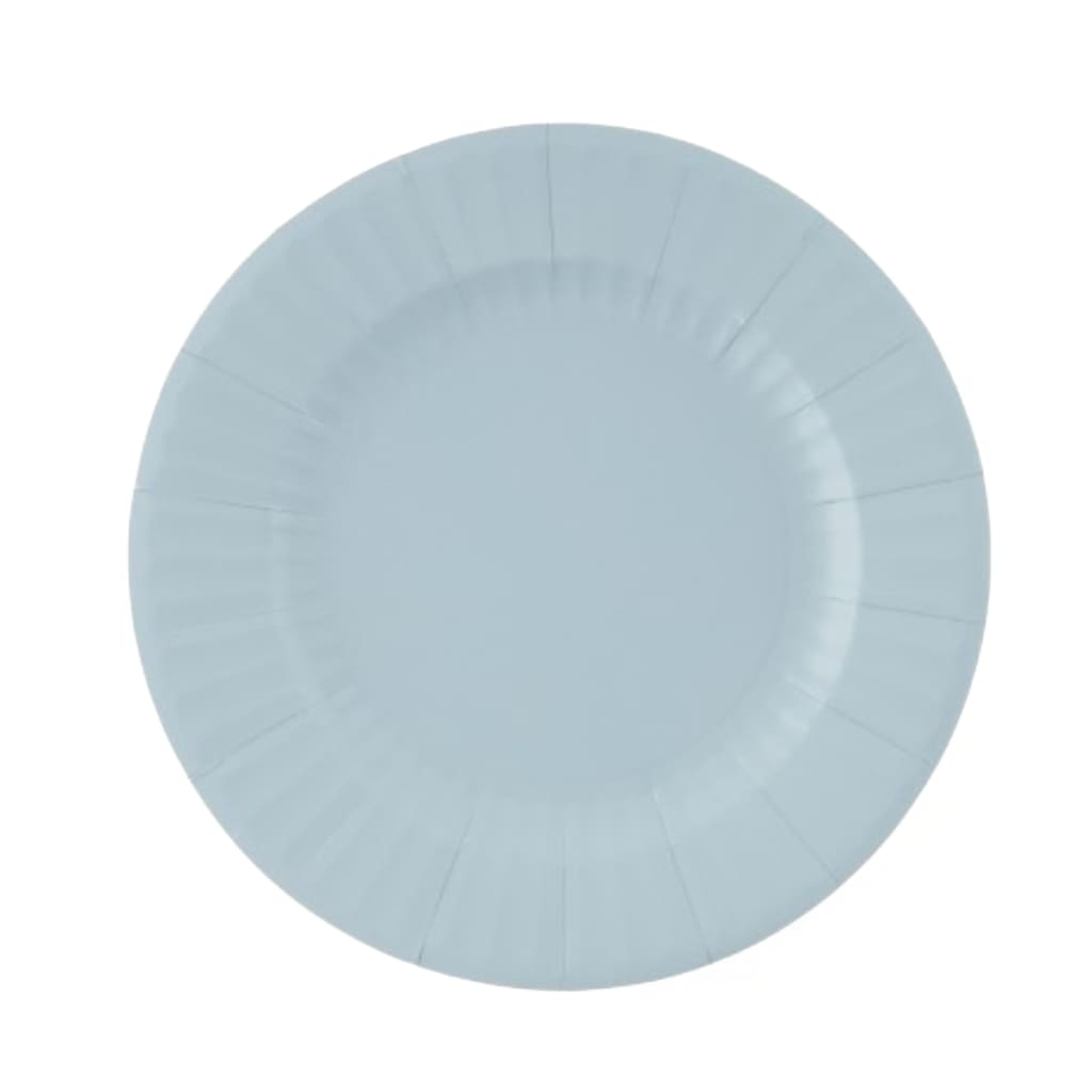 Einwegteller 27cm, 8 Stück - hellblau