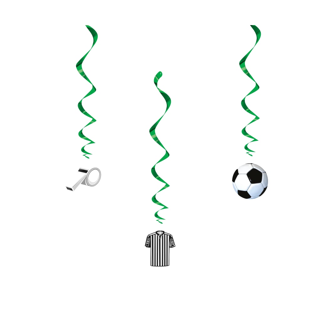 Hängedekoration Fussball 66 cm, 3 Stück