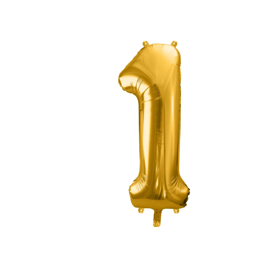 Ballon Zahlen "gold", 86 cm