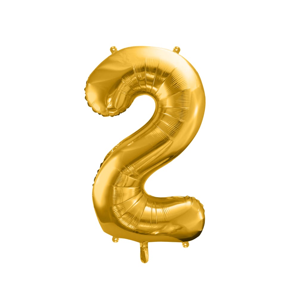 Ballon Zahlen Gold, 86 cm | 2