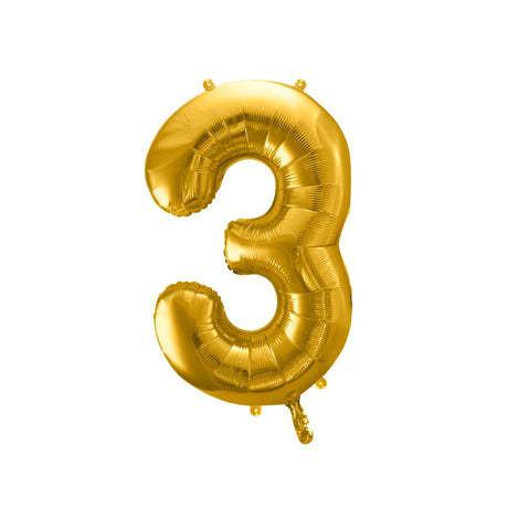 Ballon Zahlen "gold", 86 cm