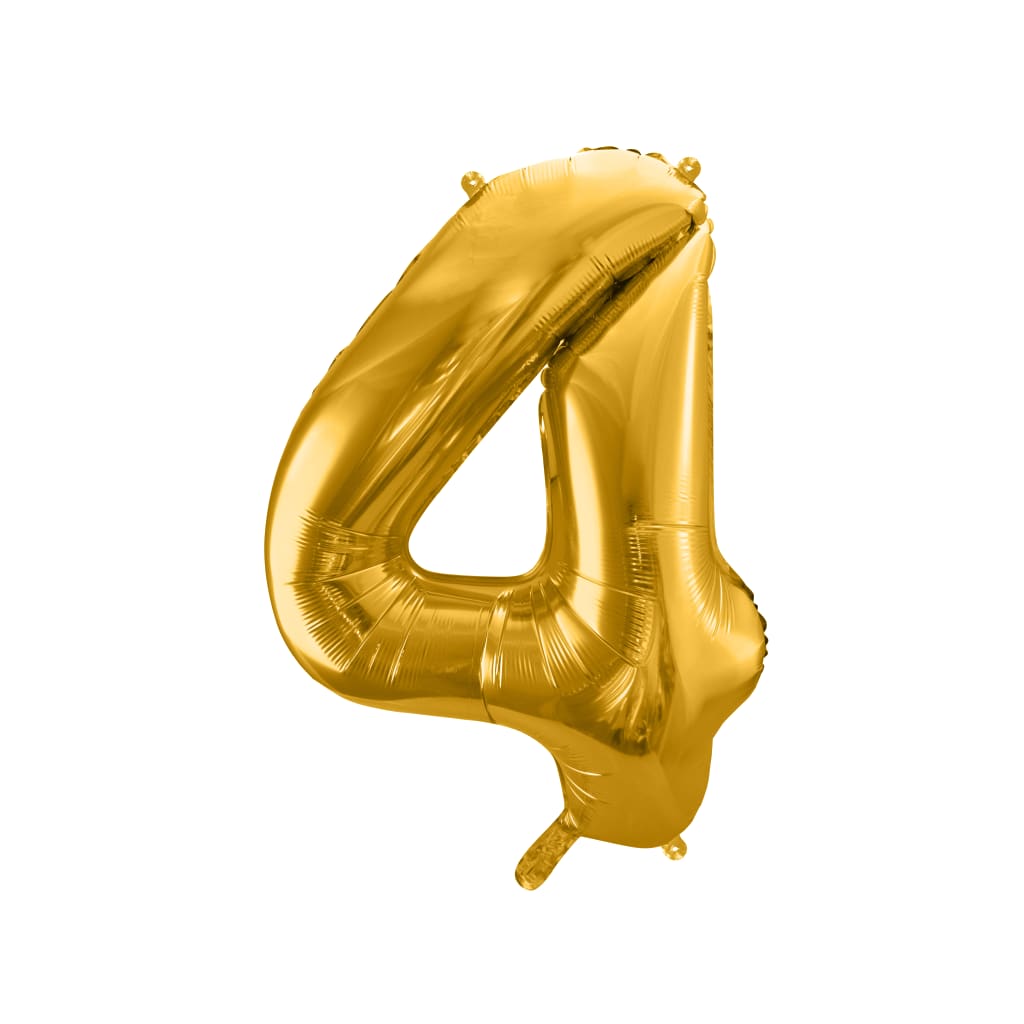 Ballon Zahlen Gold, 86 cm | 4