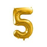 Ballon Zahlen "gold", 86 cm