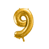 Ballon Zahlen "gold", 86 cm