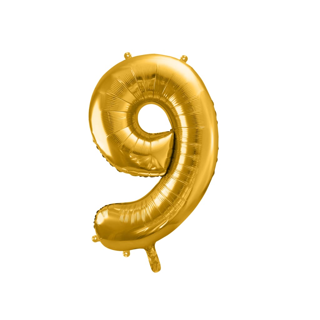 Ballon Zahlen Gold, 86 cm | 9
