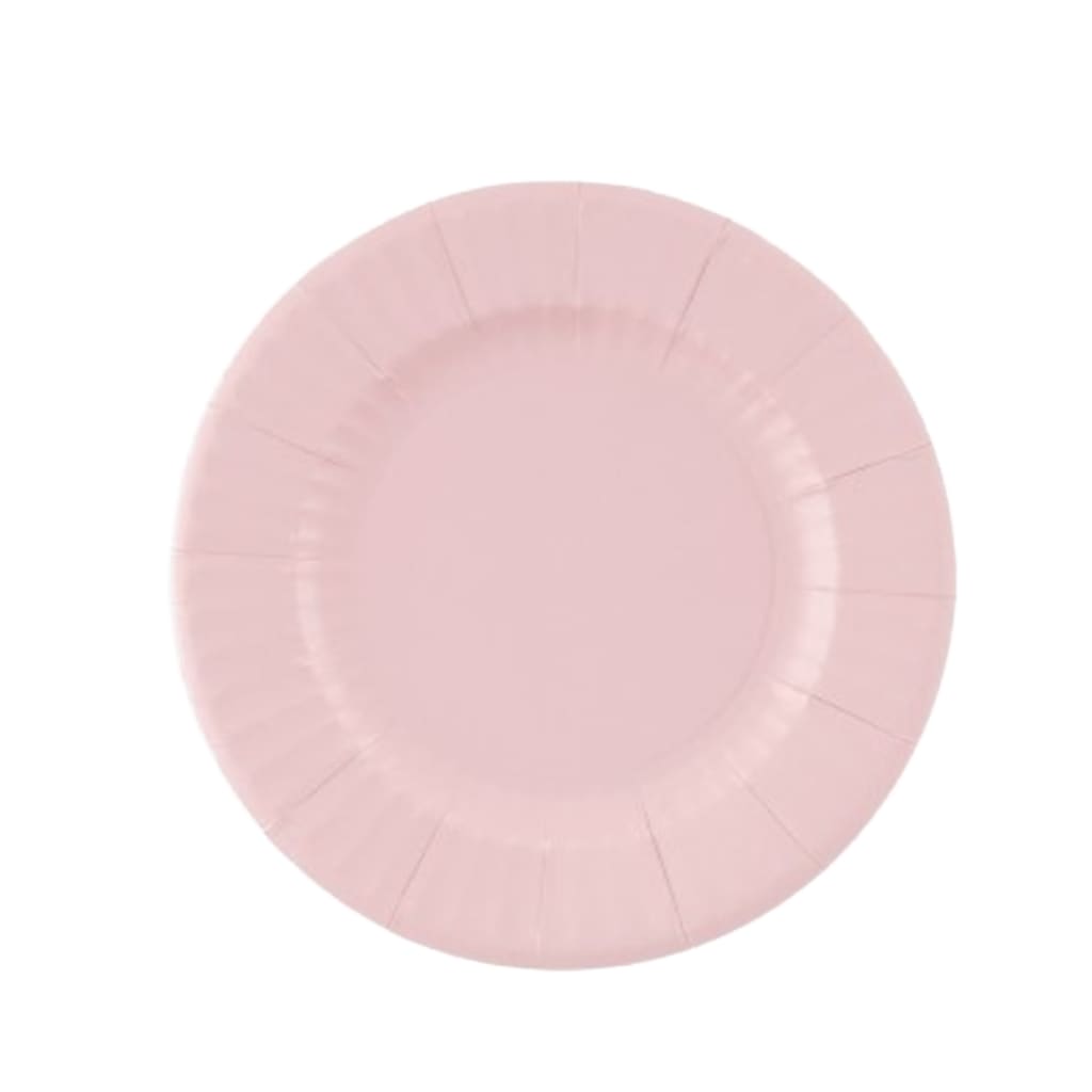 Einwegteller 21cm, 8 Stück - rosa