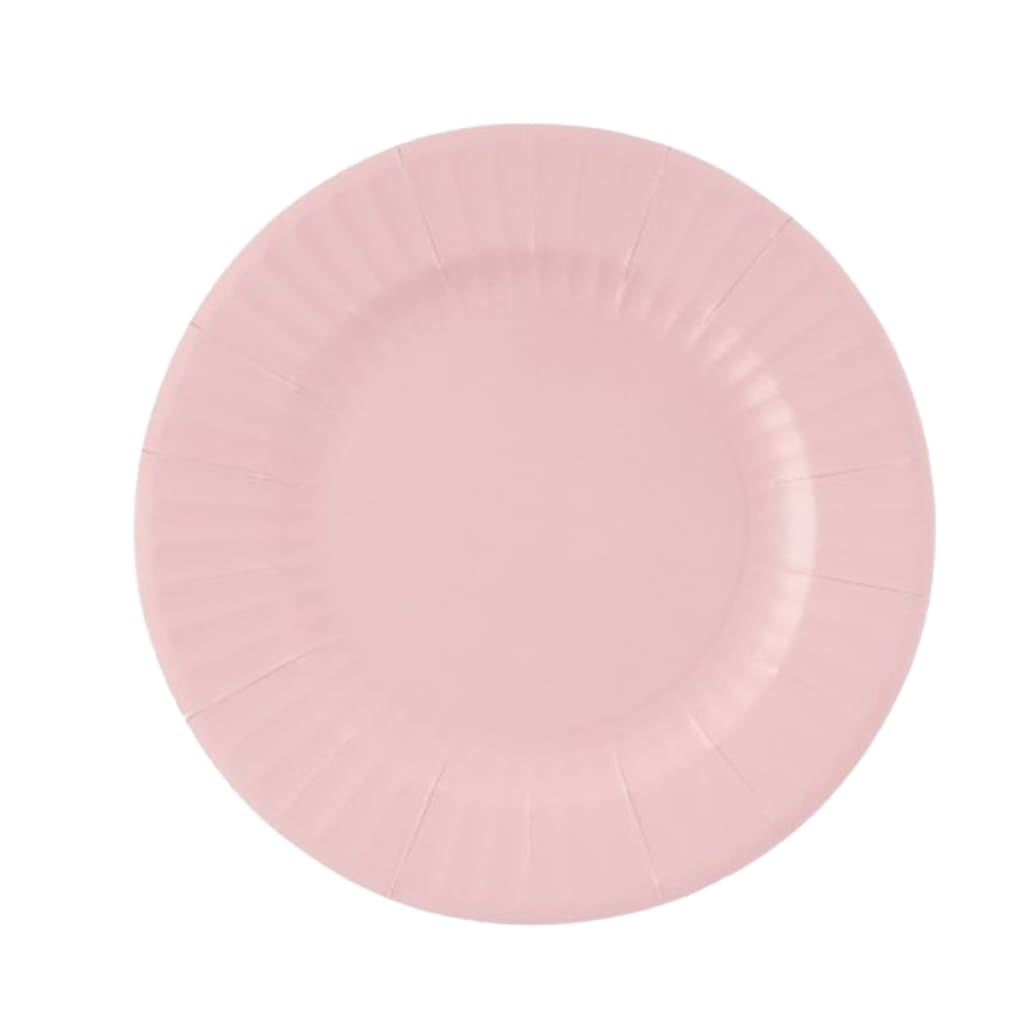Einwegteller 27cm, 8 Stück - rosa