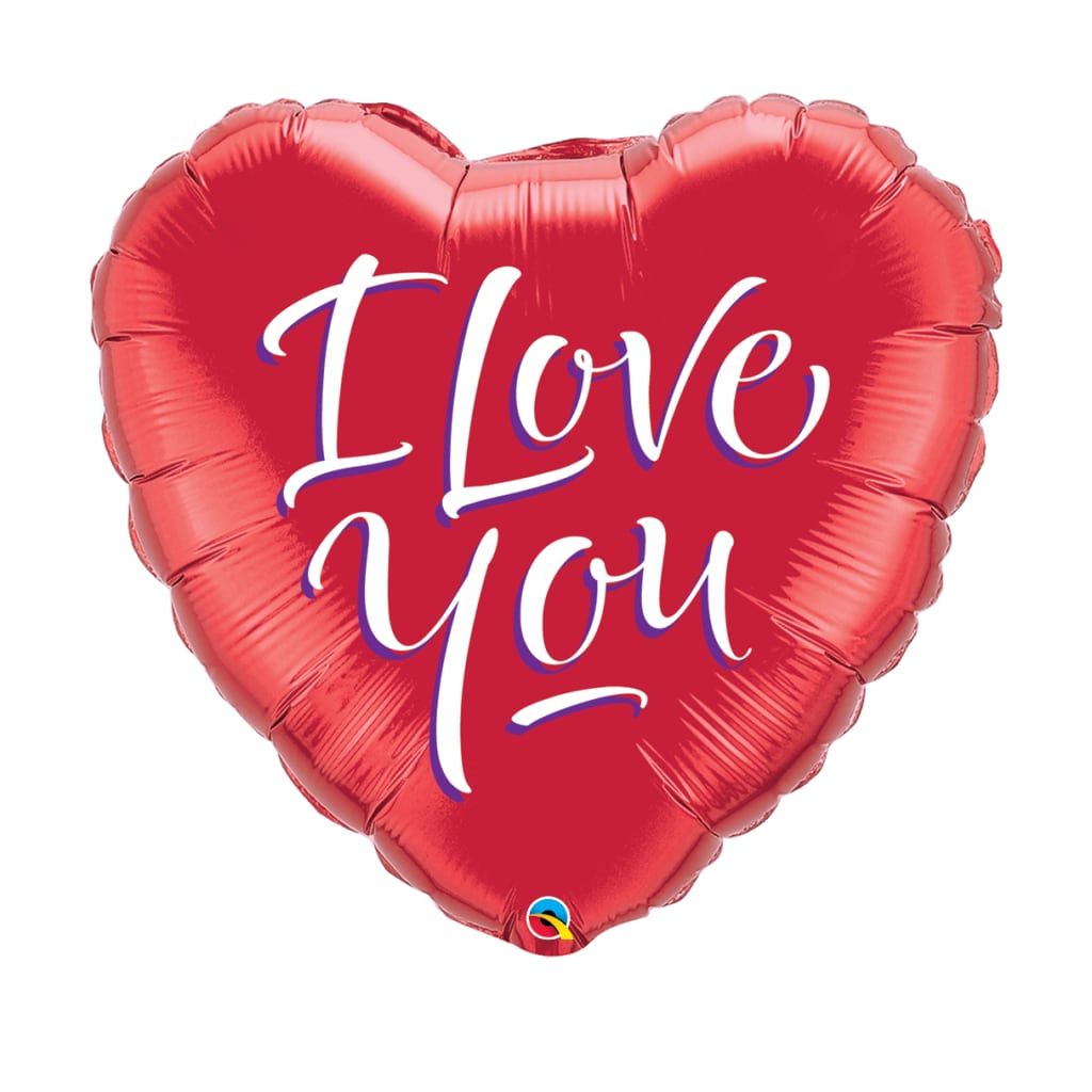 Herz I Love You Ballon Rot, 46 cm