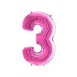 Happy Birthday Ballon Zahl Pink, 66cm