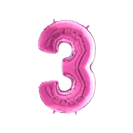 Happy Birthday Ballon Zahl Pink, 66cm